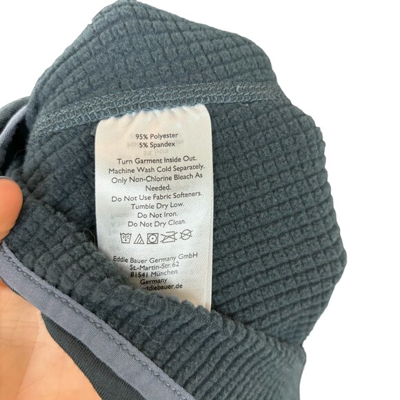 Eddie Bauer Gray Yellow Pullover Sweatshirt Fleece Lined Men’s XL - Picture 5 of 5